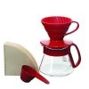 Hario V60 Color Dripper & Pot Red 2 Hario V60 Color Dripper & Pot Red -Kaffee Rabatt Geschäft 101451 101451 hario v60 color dripper pot red 1