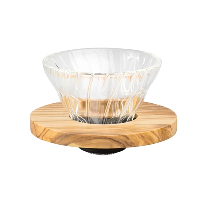 Hario V60 Glas Dripper 01 - Olive Wood 3 Hario V60 Glas Dripper 01 - Olive Wood