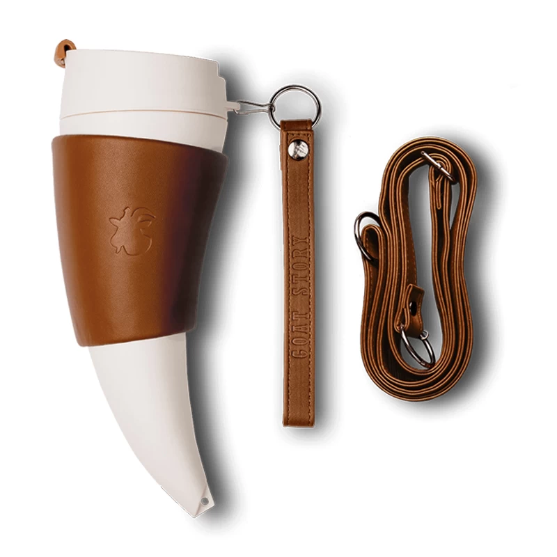 Goat Mug Echtes Leder Braun 470 Ml – Bild 2