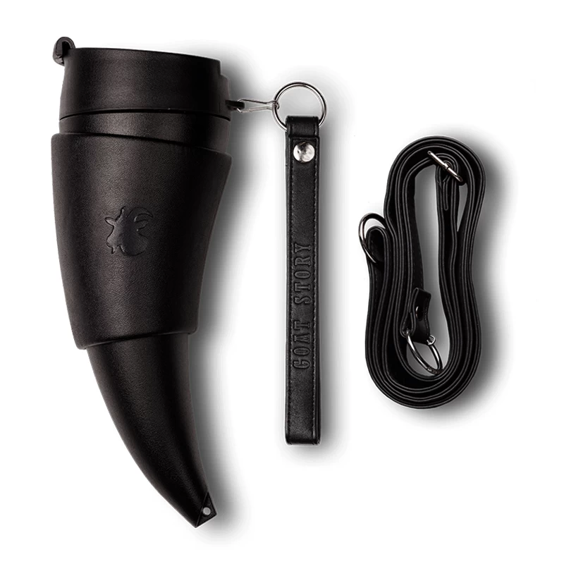 Goat Mug Echtes Leder Schwarz 470 Ml 4 Goat Mug Echtes Leder Schwarz 470 Ml – Bild 2